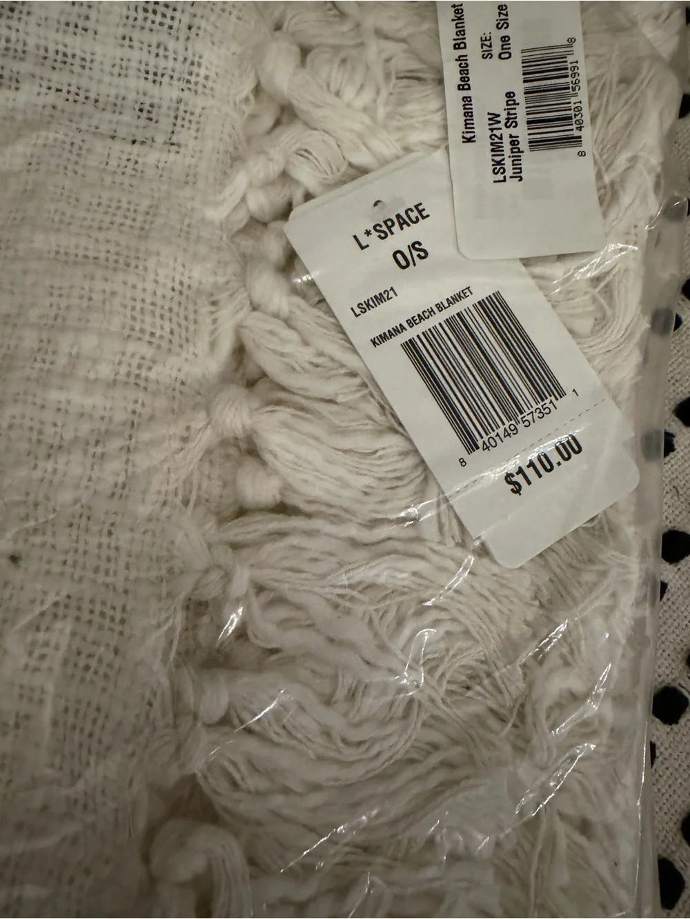 🔘l*space “kimana” beach blanket in “juniper stripe”